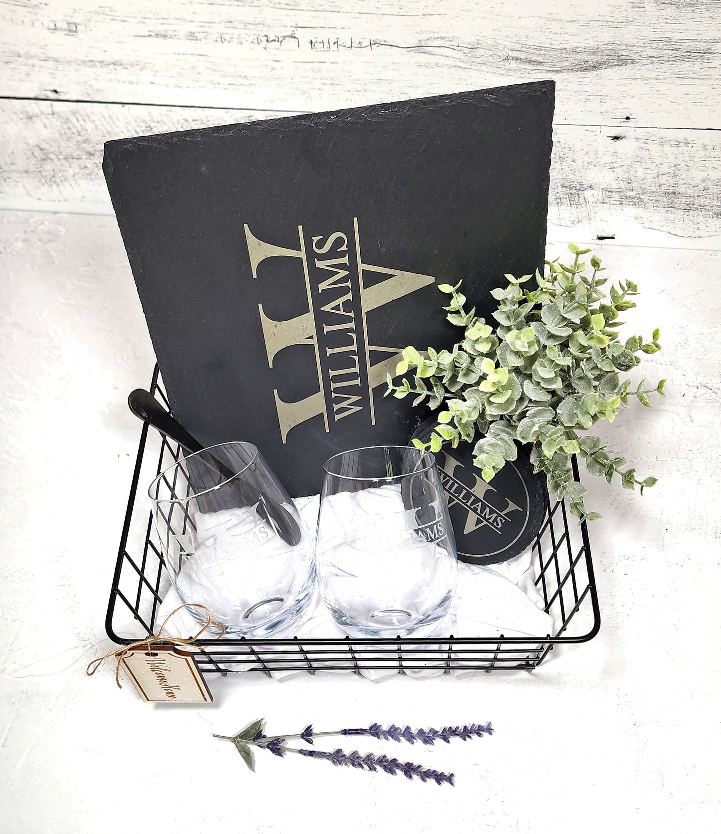 Modern Slate Charcuterie Gift Basket